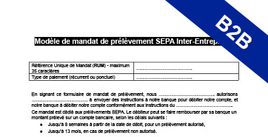 Mandat de Prélèvement SEPA Interentreprises